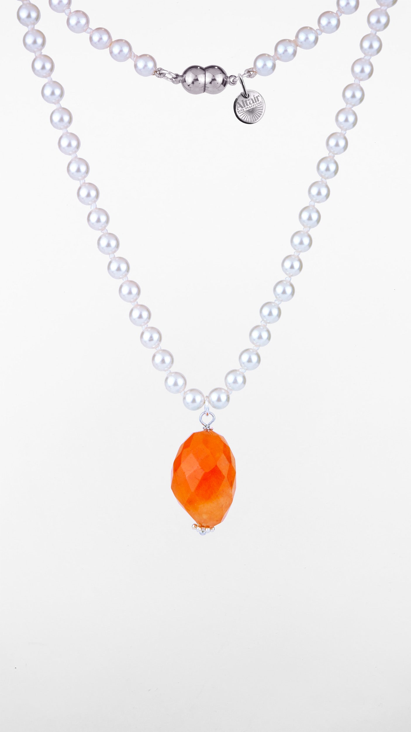 Cygnus Pearls, Girocollo Perle e Corniola