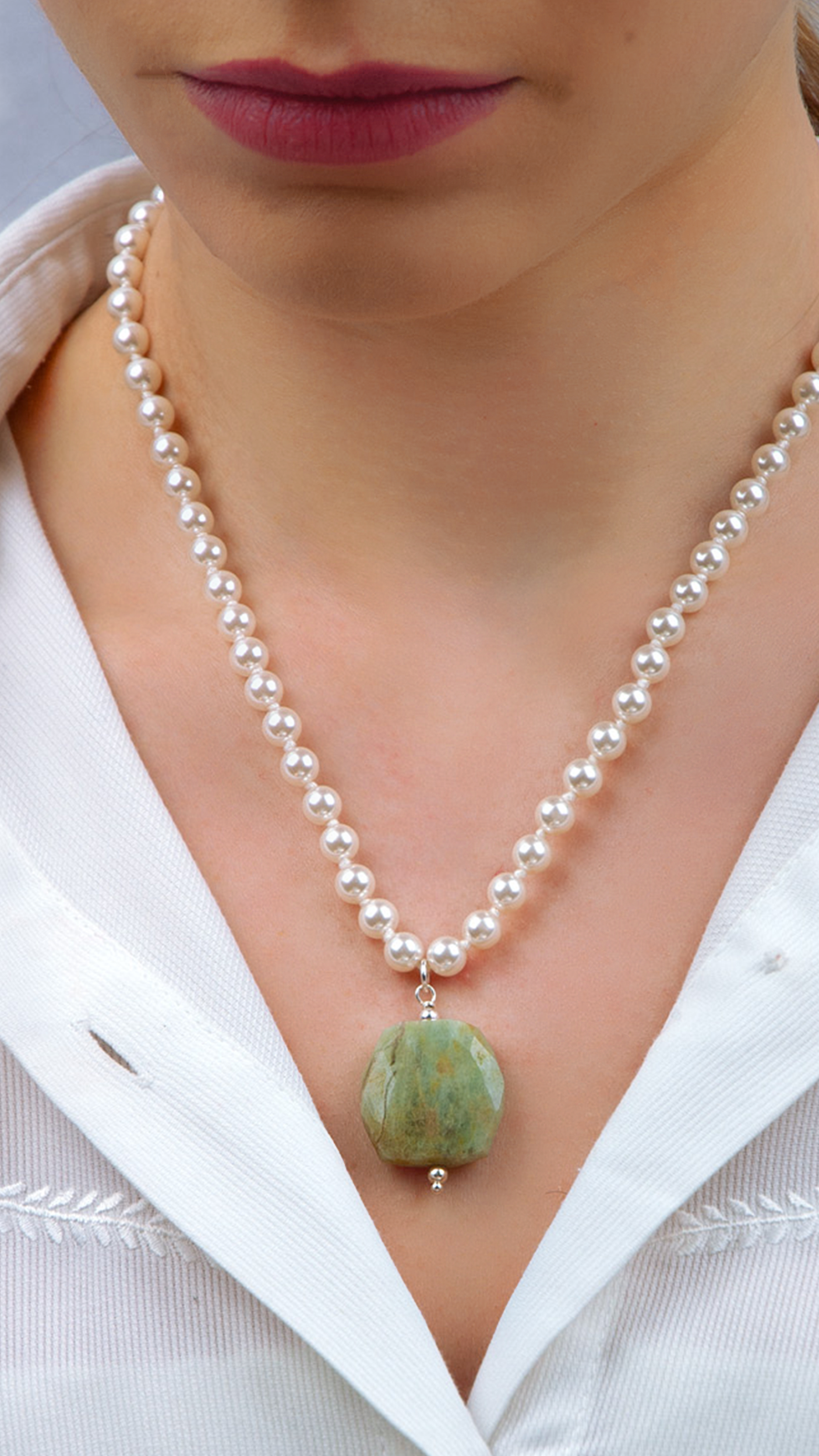 Cygnus Pearls, Girocollo Perle e Serpentina
