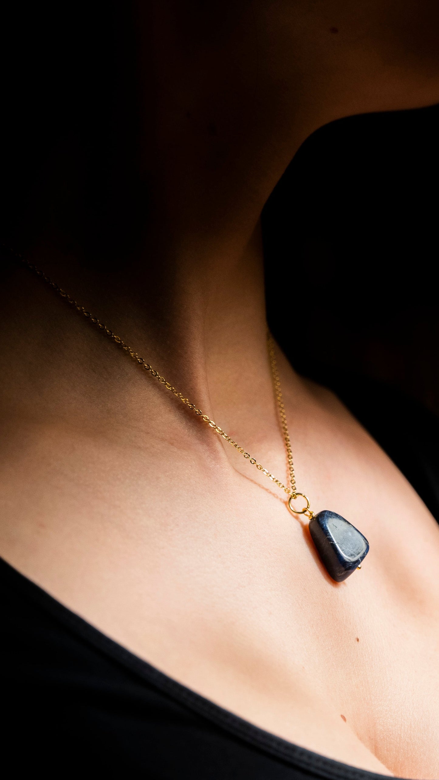 Cygnus, Girocollo Acciaio dorato e Sodalite