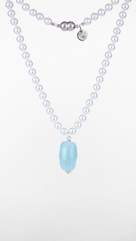 Cygnus Pearls, Girocollo Perle e Acquamarina