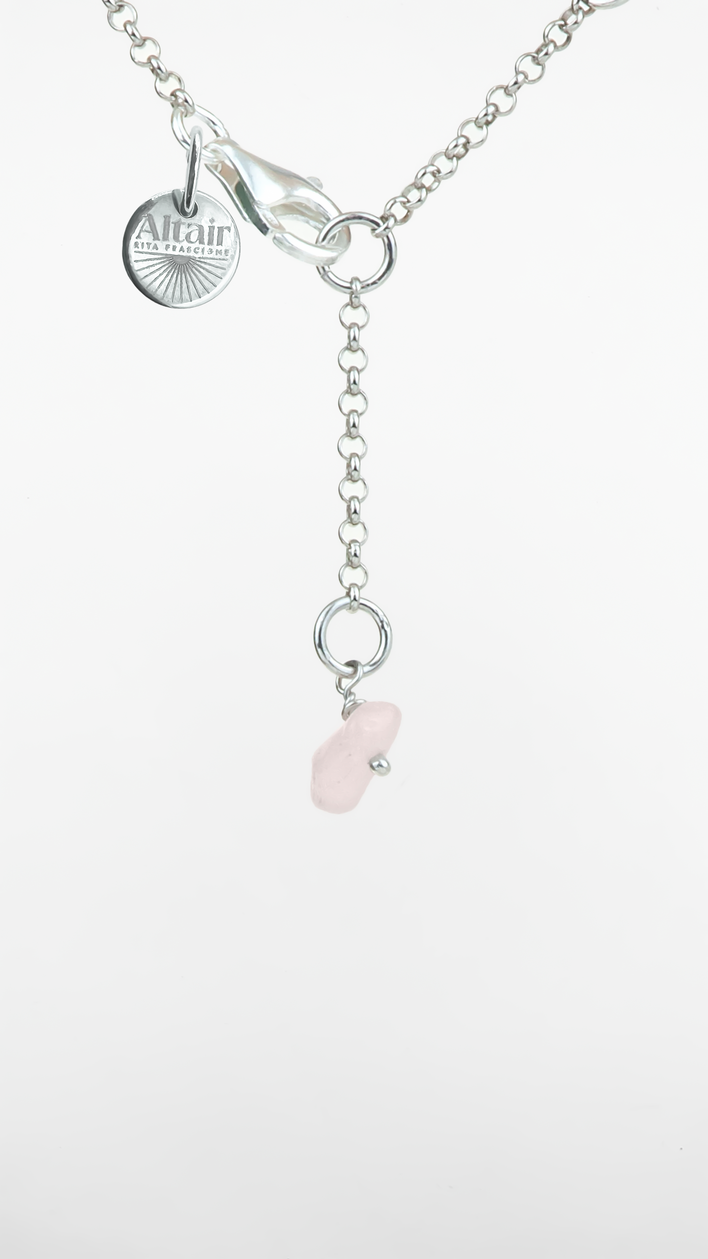 Cygnus Silver, Girocollo Quarzo Rosa