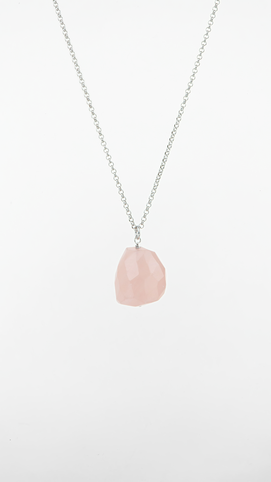 Cygnus Silver, Girocollo Quarzo Rosa