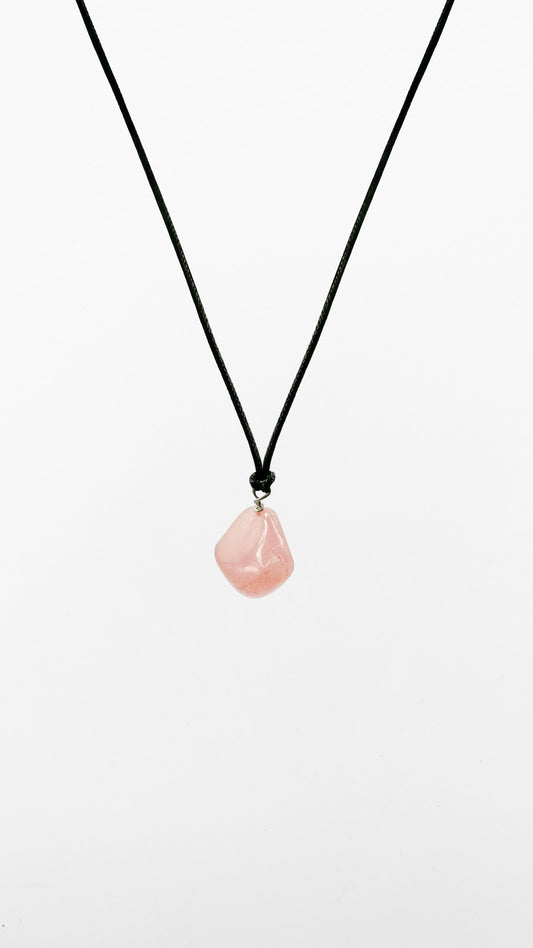 Draco, Collana corda e Quarzo Rosa